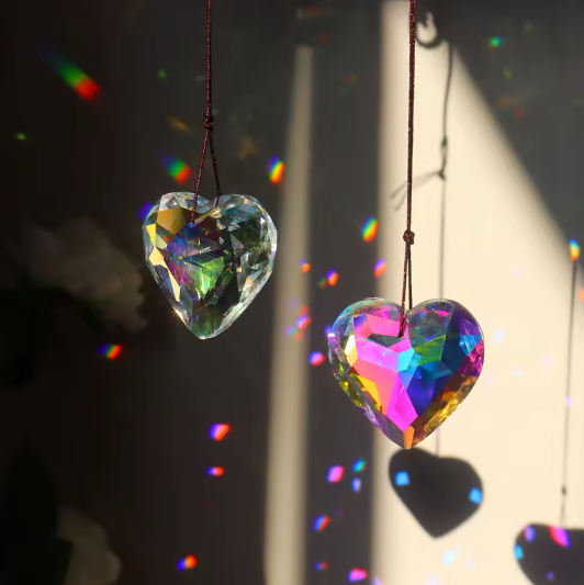 Crystal Heart Sun Catcher